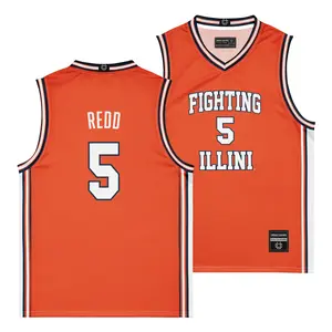 Illinois Men's Basketball Orange Illini Jersey   - AJ Redd
