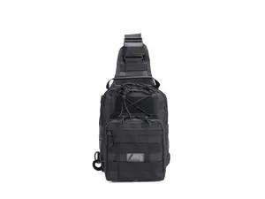 10L Waterproof Outdoor Chest Sling Bag – Durable 900D Oxford Crossbody Utility Pack (Black)