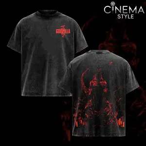 Shin Godzilla Acid-Washed Cotton T-Shirt, Vintage Graphic Tee for Fans of the Series Godzilla, Top Streetwear Cotton Design for Men and Women, Unisex T-Shirt Hot
