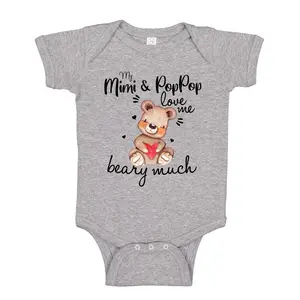 Mimi and Pop Pop Newborn Clothes, My Mimi and Pop Pop Love Me Beary Much Baby Bodysuit One Piece, Mimi and Pop Pop Toddler Shirt, Present