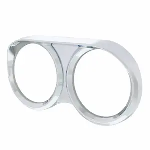 United Pacific 42330 – 2 Gauge Cluster Bezel with Visor for Freightliner Cascadia 2008–2017 Triple Chrome-Plated ABS Plastic Easy Install