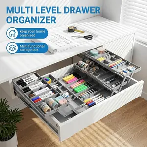 LDQ Foldable Drawer Storage Box, New ABS Material, Suitable for Home Storage and Organization on Desktops and In Drawers