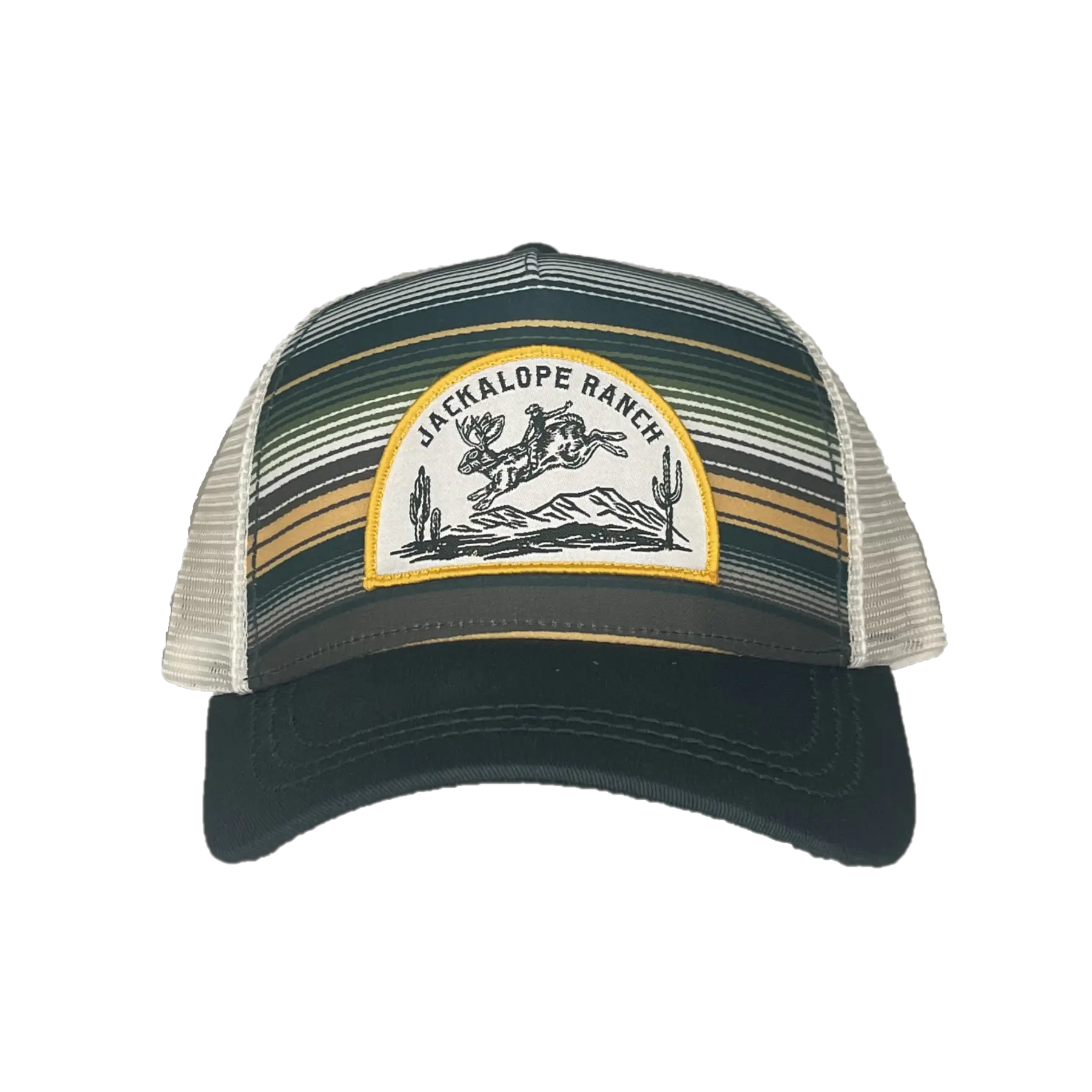 Cinch Ladies 5 Panel Green Striped Trucker Hat CCC0041032