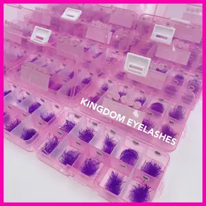 5D Purple Handmade Lashes - Mixed Lengths