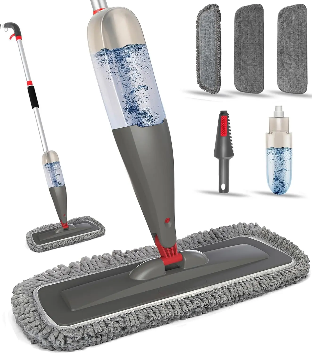 Microfiber Floor Spray Mop – 800ML Refillable Cleaning Mop with Reusable Pads for Tile, Vinyl & Hardwood Floors