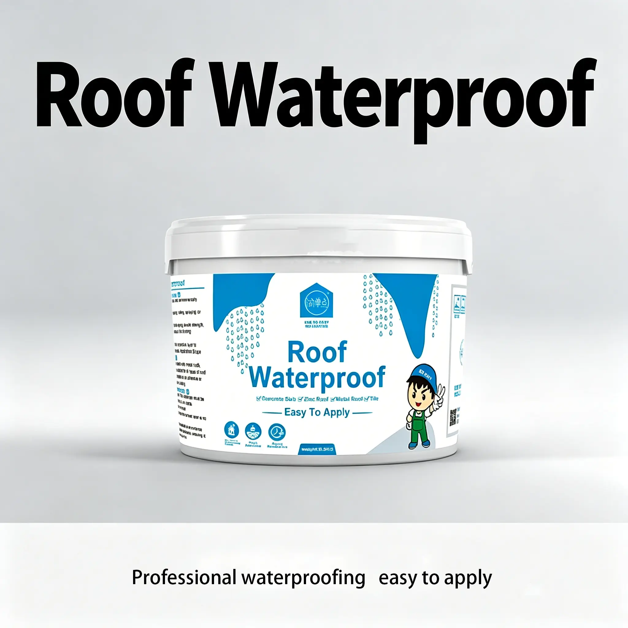 Waterproof Coating 1.1lb/17.6oz | For Roof & Wall Repair | Extreme Temp Resistant | Outdoor Waterproofing Layer