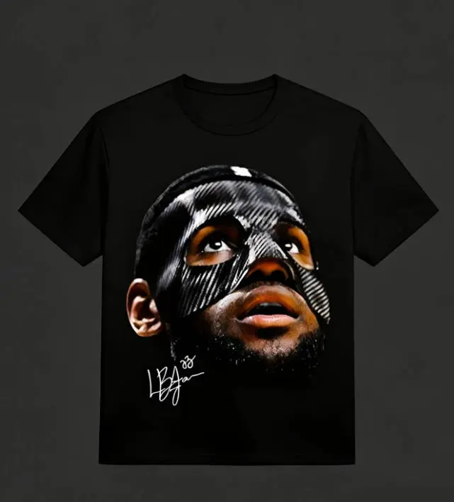 Retro Graphic 90s T-Shirt For Men LJ23 - Exclusive Merchandising Jumbo Round Neck, Short Sleeves, One-Face Print, Vintage Clothing For Basketball Fans, Comfortable And Stylish Sports T-Shirt With Impact Design. James Style 'The Last Dance'! Easter Gifts