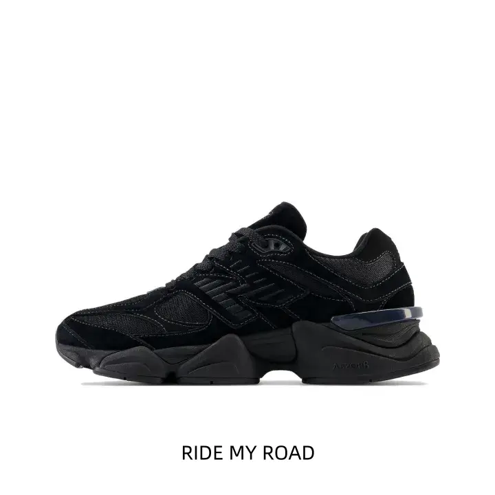 All black suede mesh chunky sneakers with sculpted layered midsole shock absorbing cushion perfect for daily outfits and minimalist dark street style looks