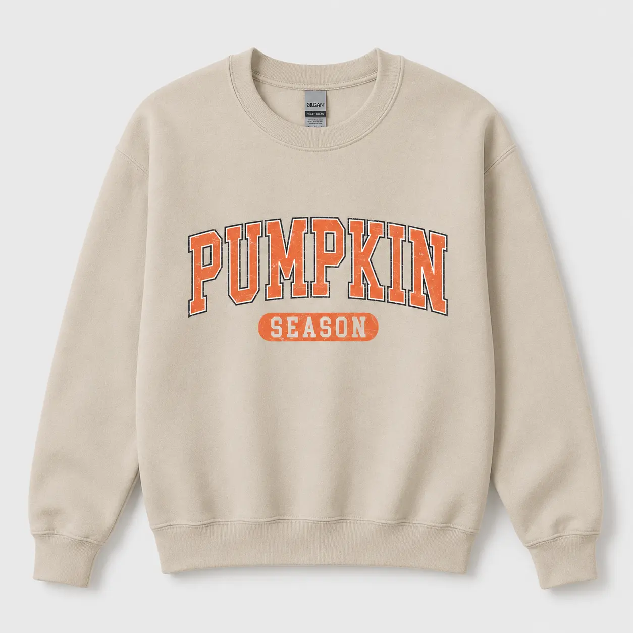 Pumpkin Season Sweatshirt, Collegiate Fall Crewneck, Vintage Varsity Graphic, Halloween Outfit