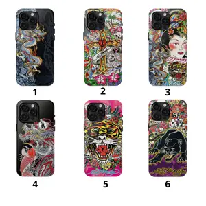 Vintage Tattoo Phone Case, Tattoo Art Phone Case For iPhone 17 Air X 11 12 13 14 15 16 Plus Pro Max & Samsung Galaxy S Series