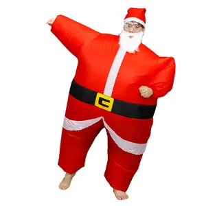Adult Christmas Sumo Inflatable Costume with Fan and Battery Box for 155-180cm Adults Festive Prop for Parties & Family Gatherings Outfit