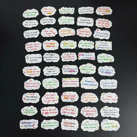 Motivational Quote Stickers – Random 6 Positive Inspirational Sayings Stickerss for Laptop, Water Bottle, Journal & More