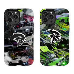 Hellcat Performance Car Elements Custom Phone Cover - Rubber-Polycarbonate Heavy-Duty Shockproof Tech Accessory, Edgy Speed Aesthetic Accessory for Automotive Enthusiasts, Fits iPhone 17 Pro Max,16,15,14,13,12,11, Accessories