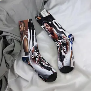 Kyrie Irving basketball star poster decorative painting mid-calf socks casual soft and comfortable autumn and winter essentials