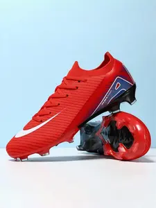 Men's Long Nail Practical Training Football Shoes, Soccer Cleats, High Durability Flyknit, Anti-Slip Sole, Strong Grip, Suitable for All Seasons