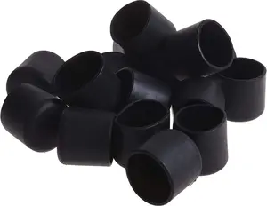BCP 16Pcs Black Color round Table Chair Rubber Leg Tips Caps, 7/8 Inch