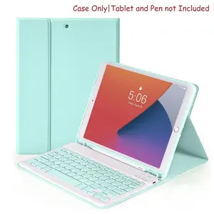 Keyboard Case for iPad 9th 8th 7th Generation 10.2 Inch, Detachable Keyboard Case with Pencil Holder for iPad 9th/8th/7th & iPads Air 3rd 10.5"/iPads Pro 10.5" Tablet Casing, Tablet Accessories