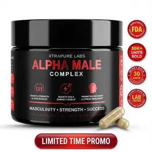 Alpha Male Complex – Clinically Dosed High Potency Men's Health Supplement | Tongkat Ali, Shilajit, Turkesterone & More