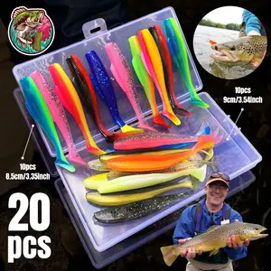 20pcs Mixed Color Bait Set, Fishing Lures, Freshwater/Saltwater Beginner Bait Starter Kit, Essential for Anglers