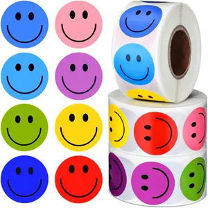 1500 Pcs Smiley Face Motivational Stickers for Teachers (Macaron 3 Pack)