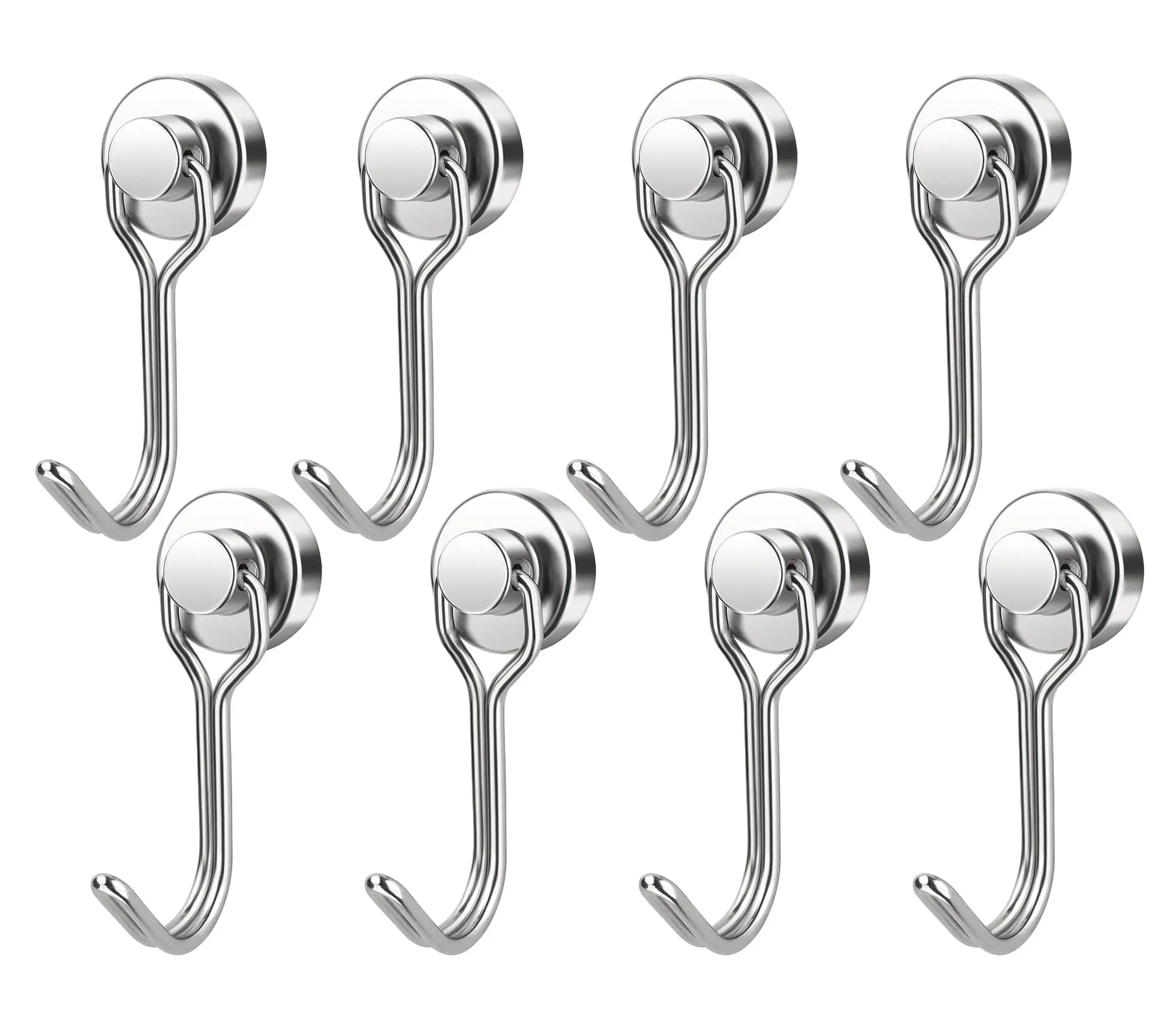 8 Pack Swivel Swing Magnetic Hooks 30LBS – Strong Neodymium Hooks for Cruise Cabins, Kitchen, Fridge & Other Magnetic Surfaces, Cruise Essentials 2025