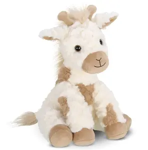 Lofty The Giraffe Stuffed Plushy - Soft White and Brown Animal