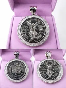 Centenario Silver Pendant Necklace, Fine Jewelry Accessory for Daily Wear