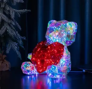 12in & 16in-LED Crystal Glowing Teddy Bear with Gift Box, Graduation