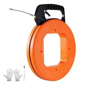 VEVOR Fish Tape, 100 ft, 1/6 - inch, Fiberglass Wire Puller with Optimized Housing and Handle, Easy - to - Use Cable Puller Tool, Flexible Wire Fishing Tools for Wall and Electrical Conduit, Non - ConductiveVEVOR Super Brand Day