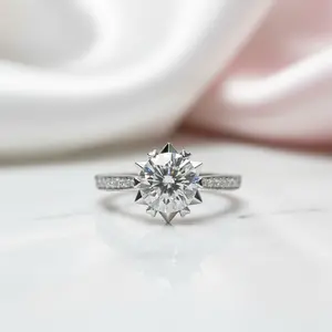 1.0 Ct Round Cut Diamond Option Snowflake Engagement Ring