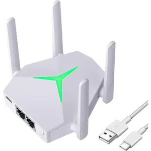 AC1200 iFi Extender Signal Booster for  Long Range, Dual Band 5GHz/2.4GHz iFi Repeater ith USB-C, iFi Range Extender ith 3 Modes & 2 Ethernet Ports Cover up to 12000 Sq.ft (hite)