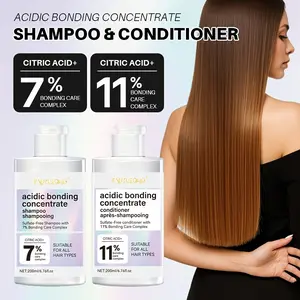 Acid Health Hair Care Set, 200ml shampoo+200ml conditioner combination, refreshing and moisturizing, lightweight texture, alcohol free, allowing you to have beautiful hair, the first choice for daily hair care