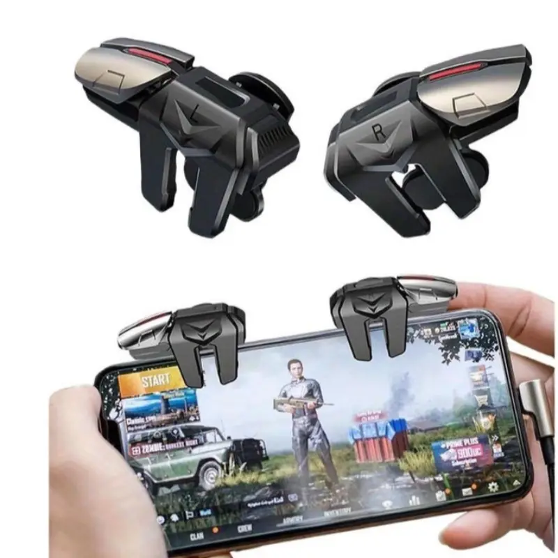 2026 New Mobile Phone Gaming Controller Combo, Game Peripherals, Gaming Products, Gaming Items, Lightweight Gaming Triggers Mobile Phone Game Controller for PUBG/Rules of Survival, Aim & Fire Trigger for iPhone & Android Phones