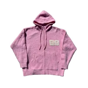 Mohair Zip Up Pink