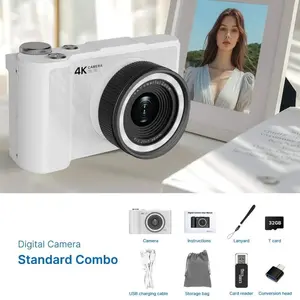 Digital Camera for Photography with Fill Light, Vlogging Camera, 16X Digital Zoom Compact Cameras, 48MP Vlogging Camera with 32GB Card, Point and Shoot Digital Cameras