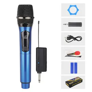 Wireless Microphone,Professional Dual Handheld Cordless Dynamic Mic System with Rechargeable Receiver,Plug & Play,Compatible with karaoke machines and PA systems for Speech,Church,Wedding,DJ,Party