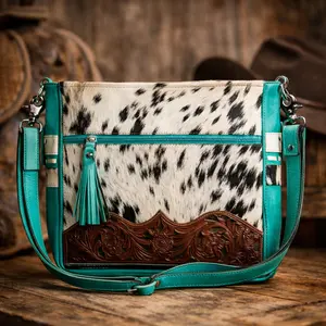 JOSIE'S TOOLED TEAL BAG *Final Sale*