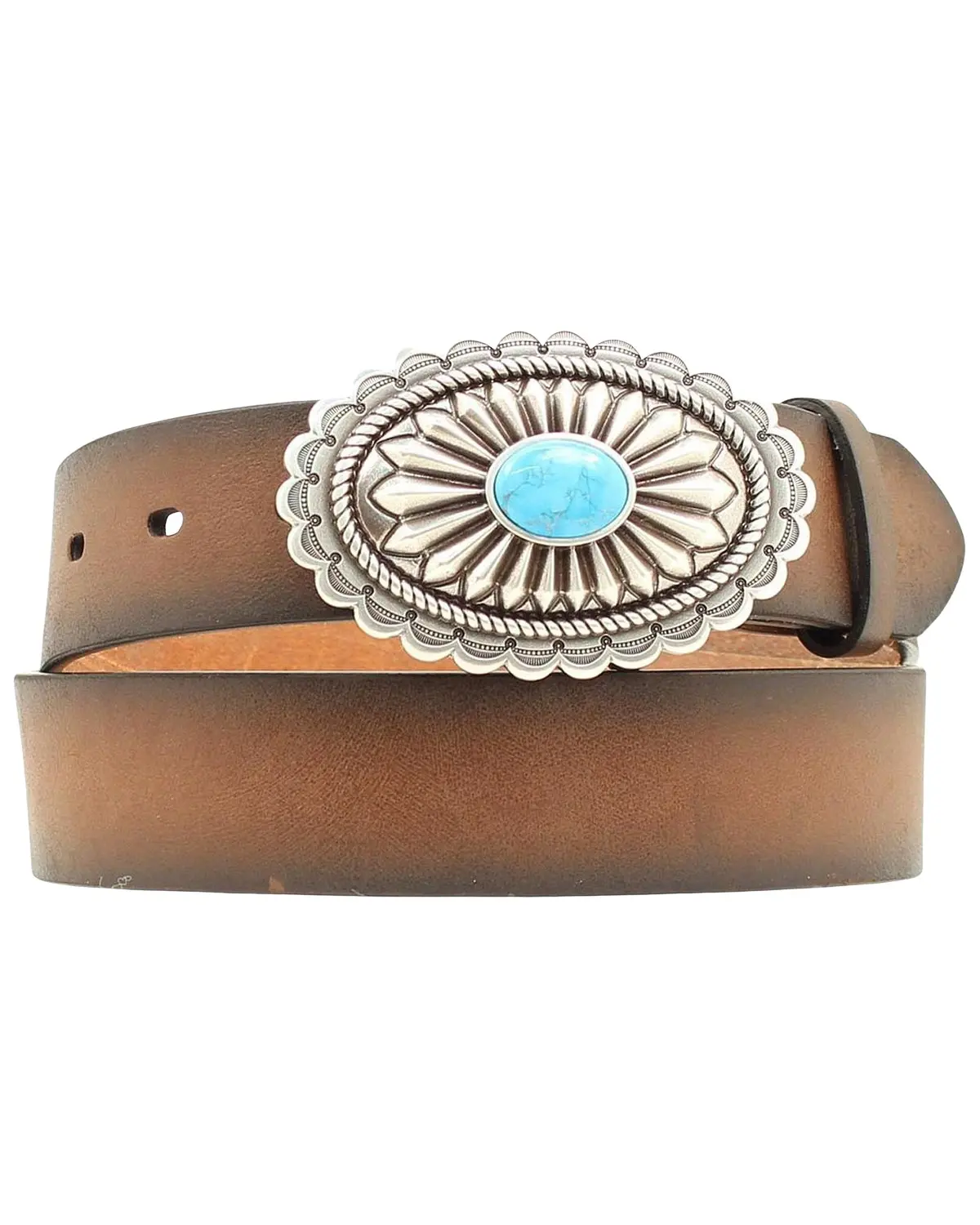 Ariat Women's Women'S Turquoise Oval Western Buckle Belt - A1512002