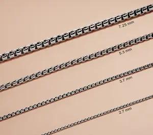 JAI Sterling Silver 2.7mm Box Chain 18" Necklace, 13.20g