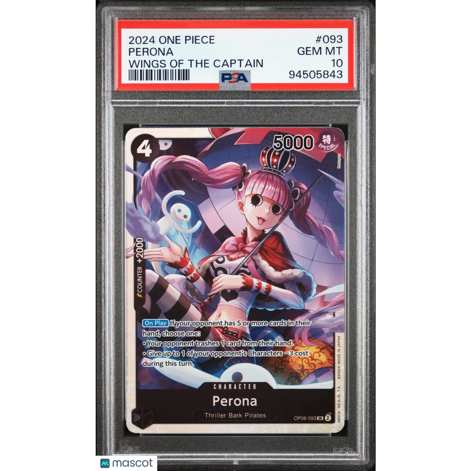 PSA One Piece CCG Perona #093 Tok Pisin 10