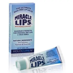 Miracle Lips Salve for Dry, Cracked, Sunburned Lips & Cold Sores
