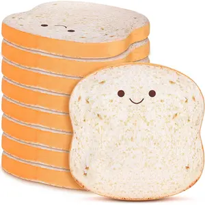 8 Pcs 15'' x 15'' Cute Toast Floor Cushions Flexible Seating Pillows Chair Pads for Kids Toddlers Classroom Daycare Nursery Preschool Kindergarten Home Yoga Back to School