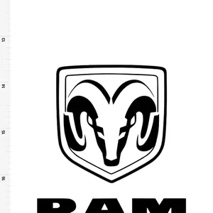 Ram car decal