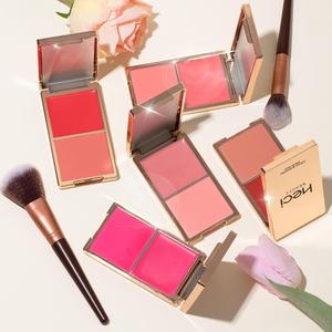 luxury 2 in 1 blush palette, long lasting blush cream & high-pigment blush powder, easy to apply beginner friendly, 3 in 1 for eye face lip natural look for daily makeup, lightening agent for flawless skin