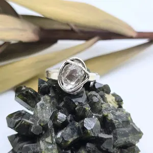 Jen's Jewels Herkimer Diamond and Sterling Silver Ring, Ring Size 9, Herkimer Diamond Ring