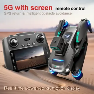 Drones with Camera for Adults 4K, GPS UHD Drone, 5G Remote Controller with Screen, One Key Return, Dual Camere, 3rd Gear Speed, Optical Flow Mode and Obstacle Avoidance, Drone for Beginners
