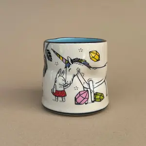 Lucky Unicorn Cup - Medium Cermaic Mug