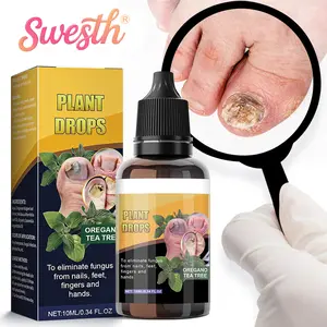 SWESTH Plant Drops for Nail Care - Oregano Tea Tree Formula - 10ml - Eliminate Fungus - Moisturize & Clear Manicure - Gift Idea