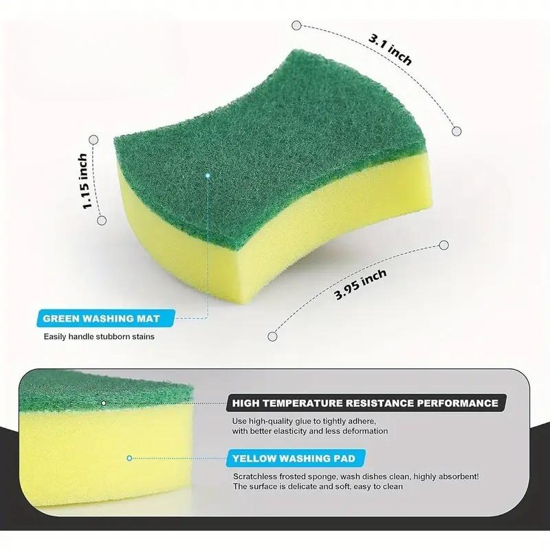 Traceless Dishwashing Sponge - Powerful Cleaning Mat, Quickly and Efficiently Removes Stubborn Stains, Daily Use | Strong Cleaning Effect | Durable Dishwashing Sponge