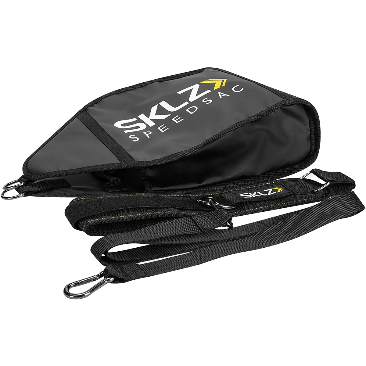 SKLZ SpeedSac Sprint Trainer - Durable Black Resistance Sled for Speed Drills, Adjustable with Variable Load & 3 Weight Bags, Unisex, All Sizes, Track Sprinting, Grass Surface, Overall Speed And Explosiveness